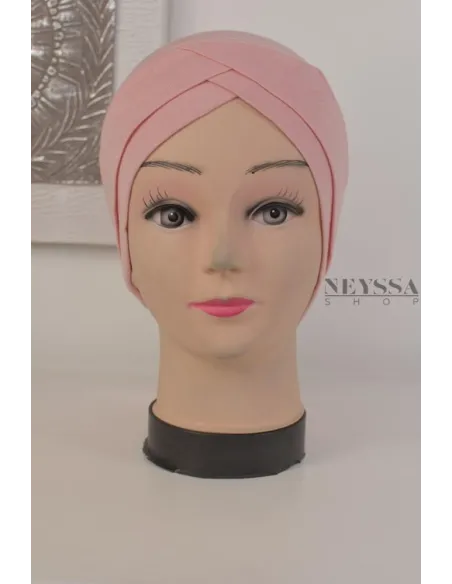 crossed tube under hijab Made in a fluid viscose fabric
