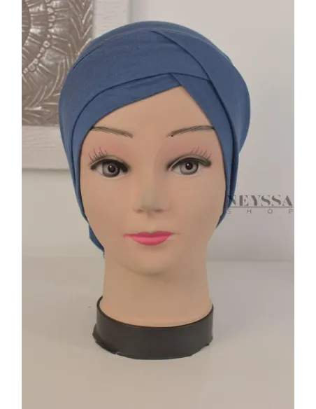 crossed tube under hijab Made in a fluid viscose fabric