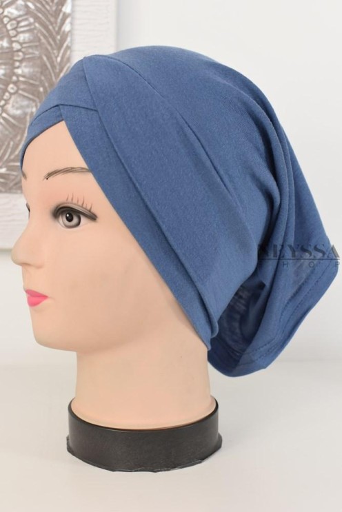 crossed tube under hijab Made in a fluid viscose fabric