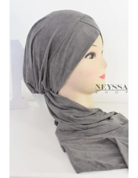 turban en suédine croisé, turban sous hijab, turban style turban mode