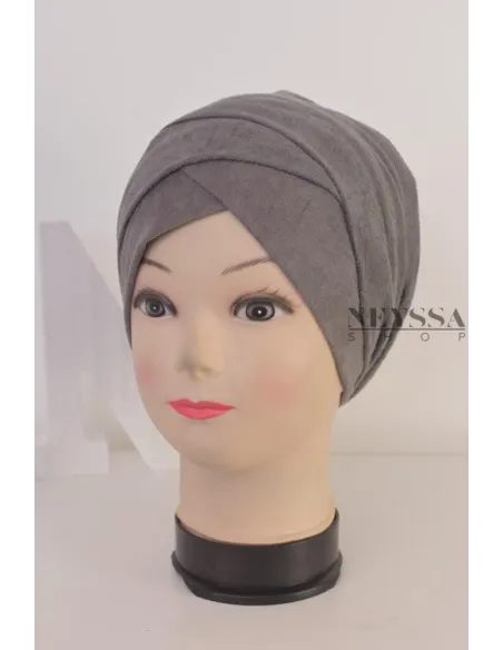 turban en suédine croisé, turban sous hijab, turban style turban mode
