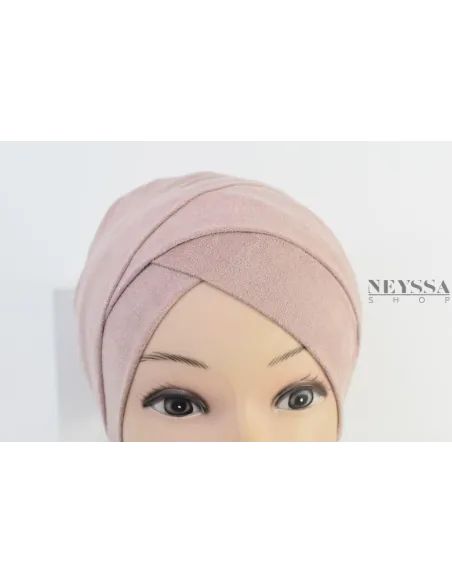 turban en suédine croisé, turban sous hijab, turban style turban mode