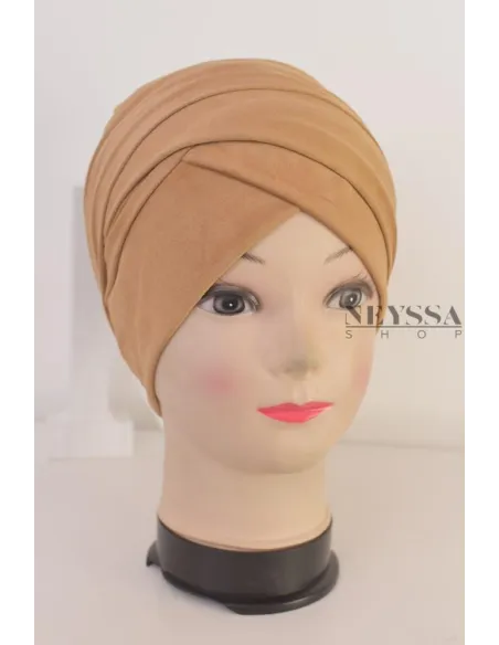 turban en suédine croisé, turban sous hijab, turban style turban mode