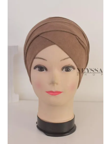 turban en suédine croisé, turban sous hijab, turban style turban mode