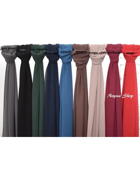 Maxi hijab mousseline xxl grand voile hijab crêpe hijab 180cm