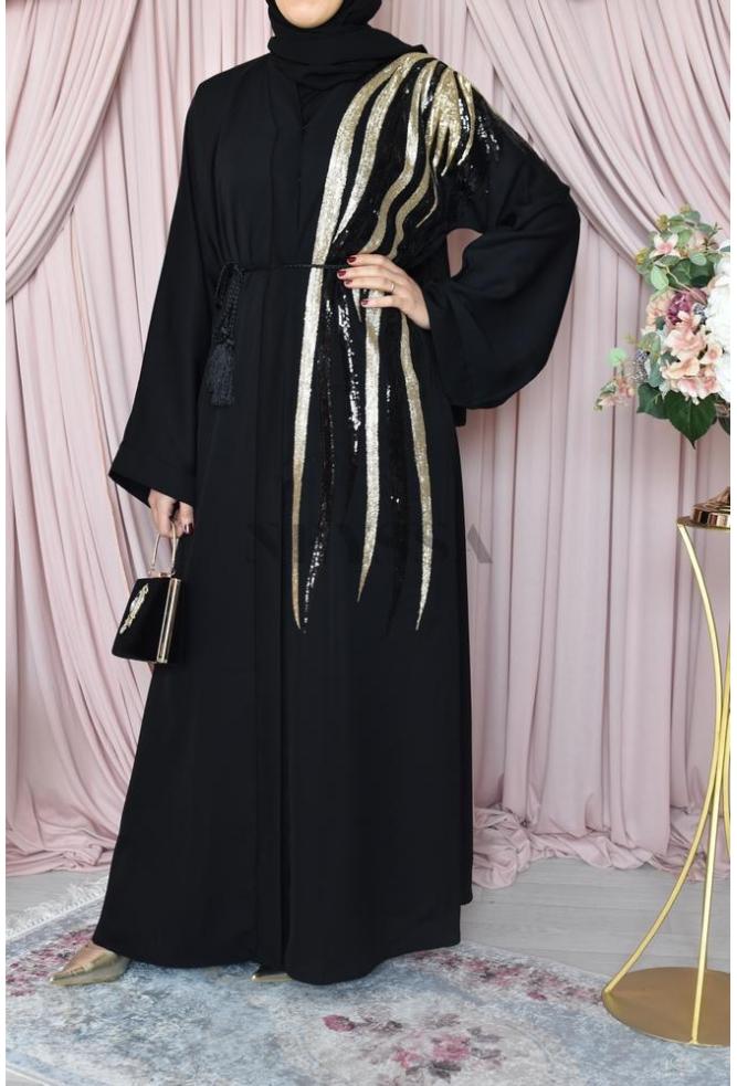  Abaya  dubai  avec strass de qualit  pour les festivit s 