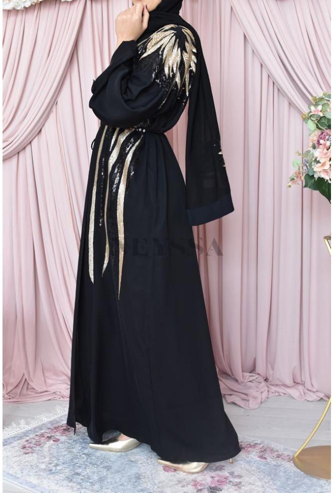  Abaya  dubai  avec strass de qualit  pour les festivit s 