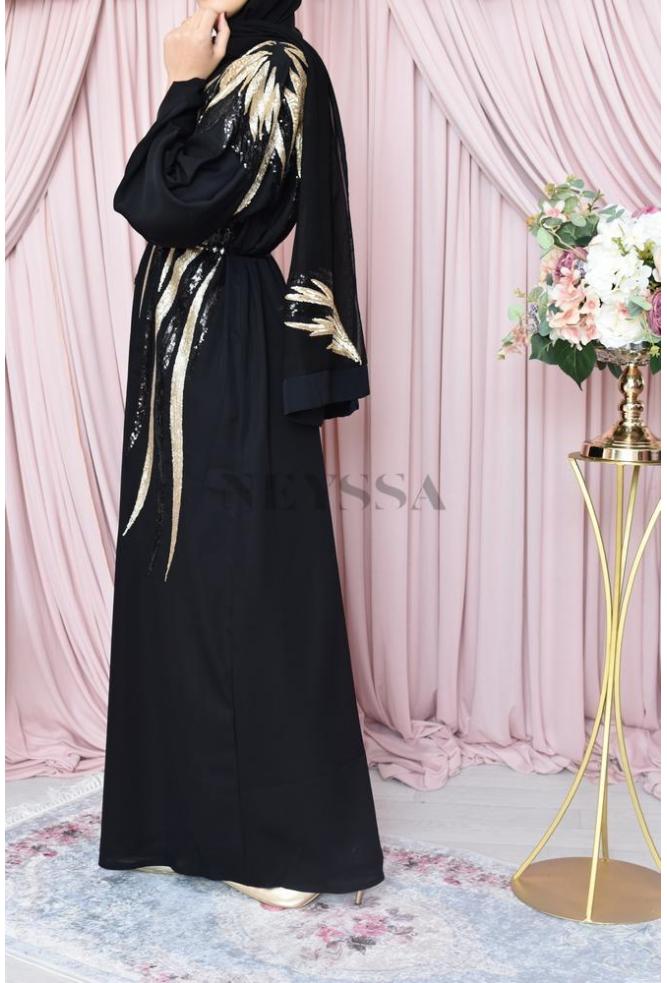  Abaya  dubai  avec strass de qualit  pour les festivit s 