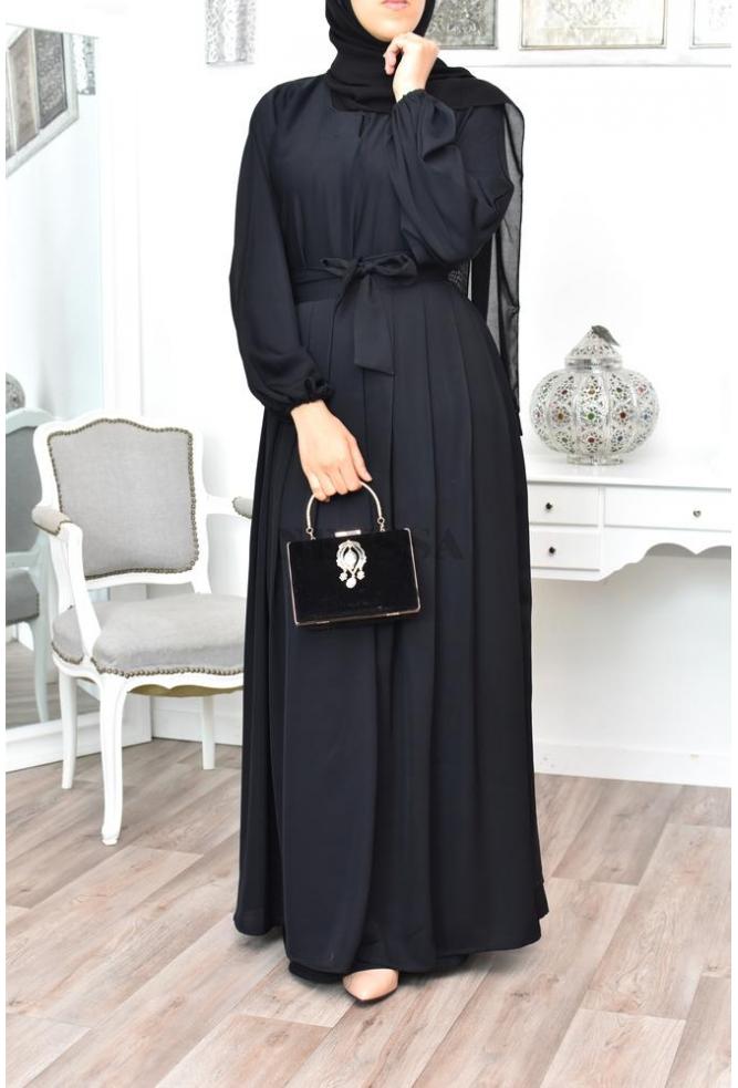 Abaya 2 in 1 Precious Black Neyssa  Disign Neyssa  Boutique