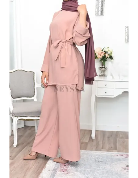 Muslimische Frau High-End-Tunika und Hose bescheidenes Set