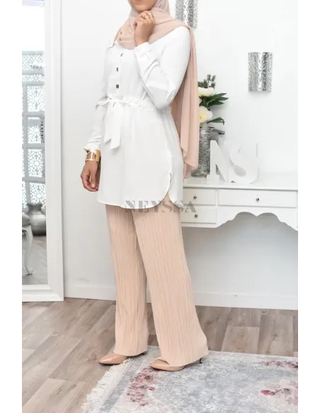 palazzo plissé tissu glossy plissé palazzo de fête cérémonie