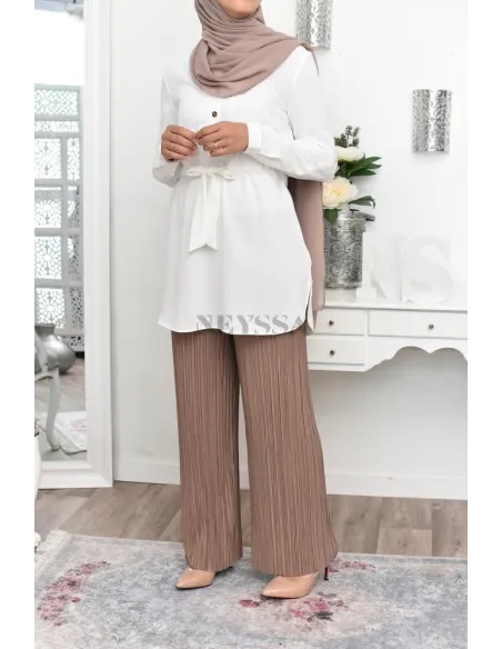 palazzo plissé tissu glossy plissé palazzo de fête cérémonie