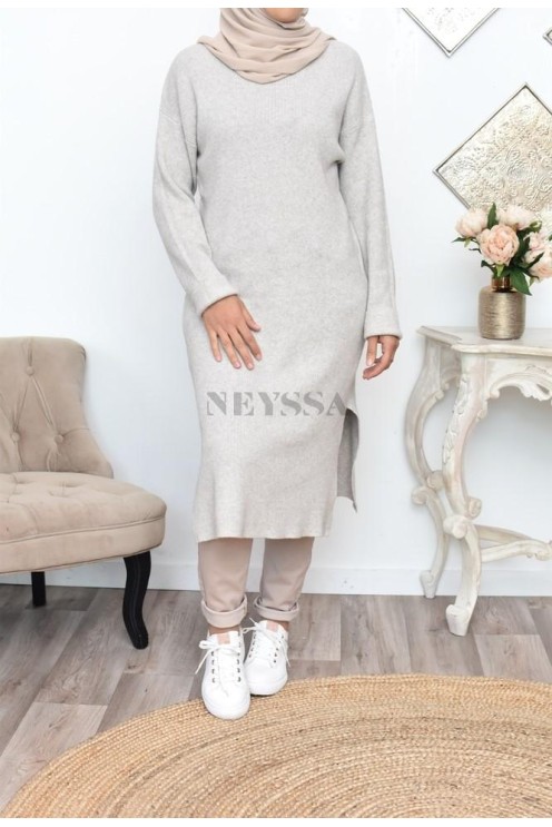 longue maxi pull en laine robe en laine pour la mode mastour pudique