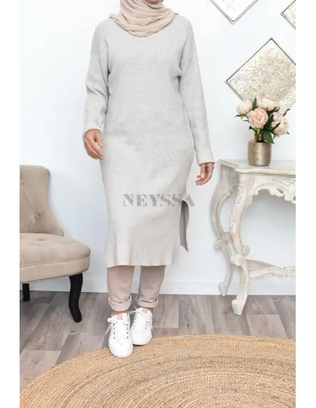 longue maxi pull en laine robe en laine pour la mode mastour pudique