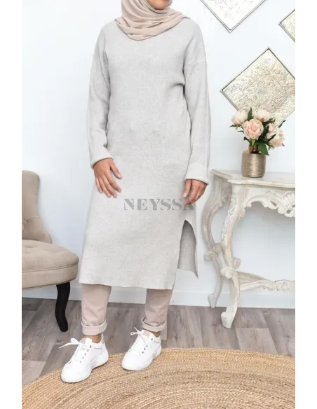 longue maxi pull en laine robe en laine pour la mode mastour pudique