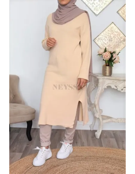 longue maxi pull en laine robe en laine pour la mode mastour pudique