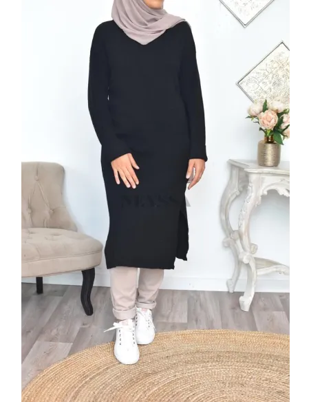 longue maxi pull en laine robe en laine pour la mode mastour pudique