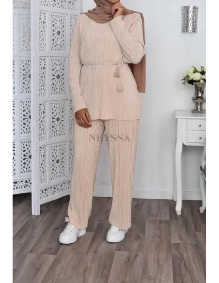 palazzo plissé tissu glossy plissé palazzo de fête cérémonie