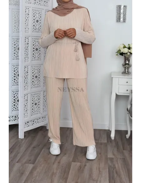 palazzo plissé tissu glossy plissé palazzo de fête cérémonie