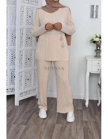 palazzo plissé tissu glossy plissé palazzo de fête cérémonie