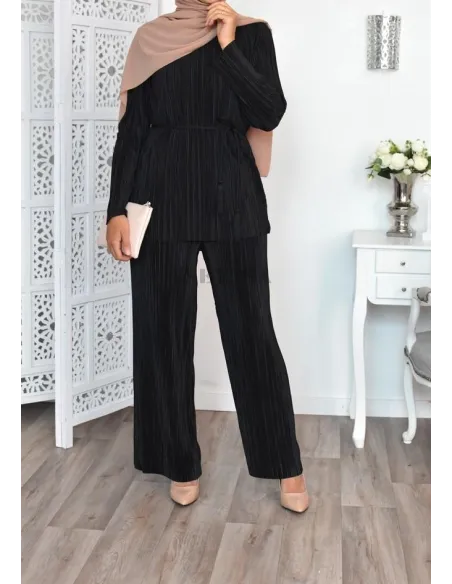 palazzo plissé tissu glossy plissé palazzo de fête cérémonie