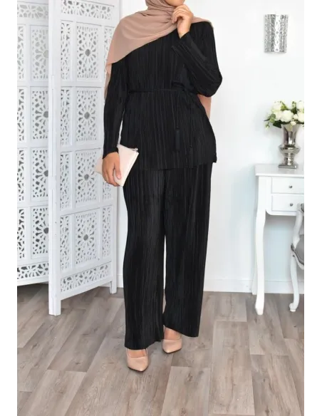 palazzo plissé tissu glossy plissé palazzo de fête cérémonie