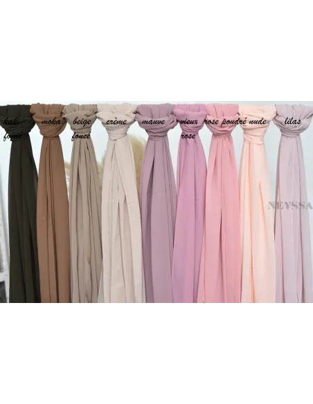Maxi hijab mousseline xxl grand voile hijab crêpe hijab 180cm