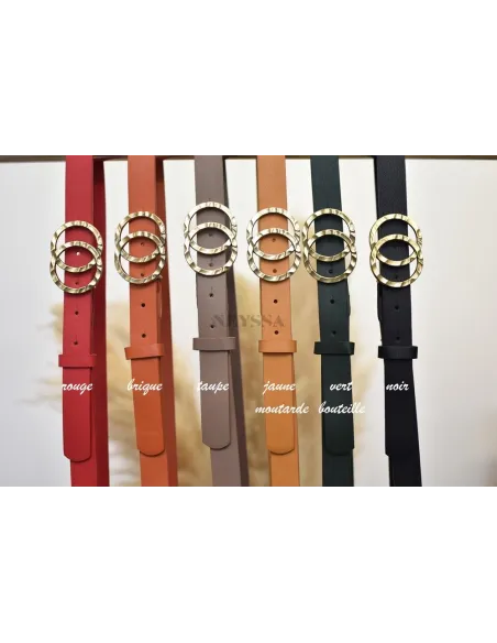 Ceinture double boucle pour robes ou pantalons