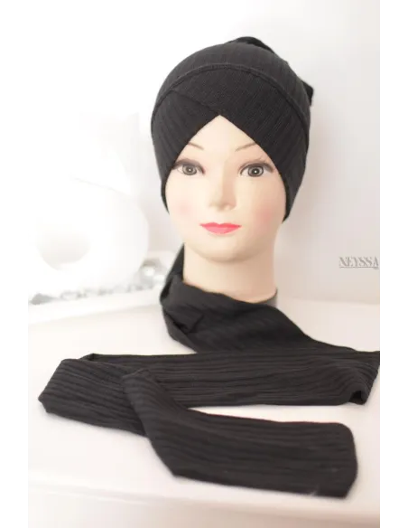  turban croisé jersey pas cher , turban sous hijab, turban style