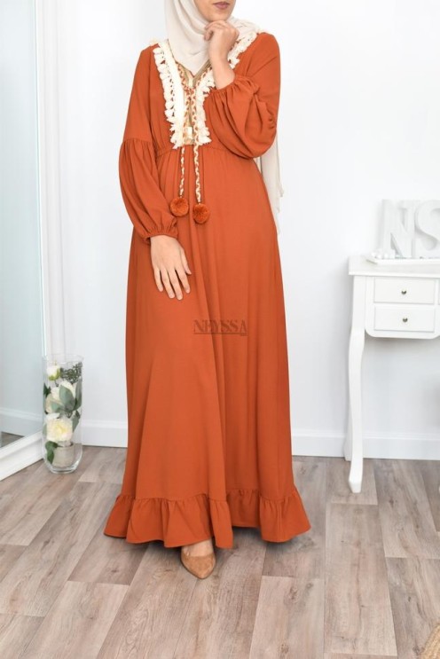 robe basma creme thnique l'ete robe boheme pas cher modest fashion