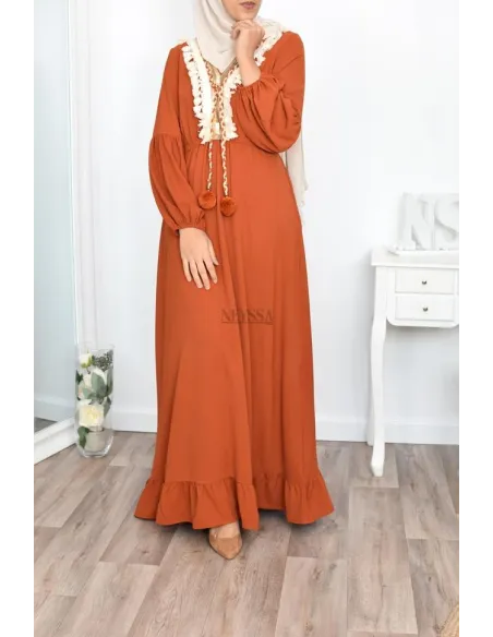 robe basma creme thnique l'ete robe boheme pas cher modest fashion