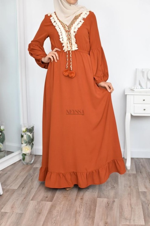 robe basma creme thnique l'ete robe boheme pas cher modest fashion