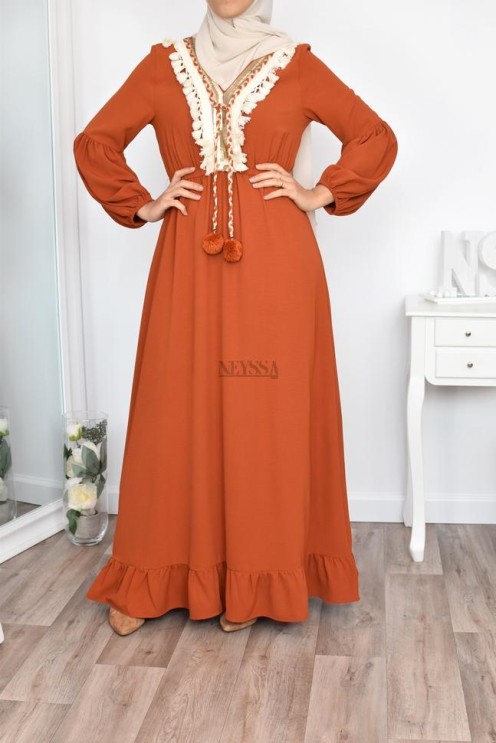 robe basma creme thnique l'ete robe boheme pas cher modest fashion