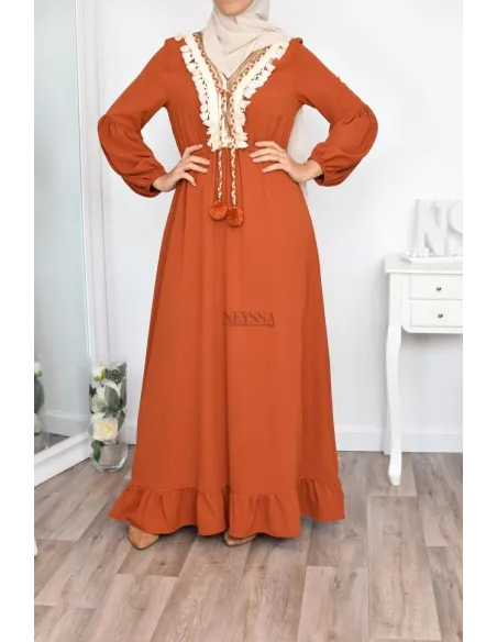 robe basma creme thnique l'ete robe boheme pas cher modest fashion
