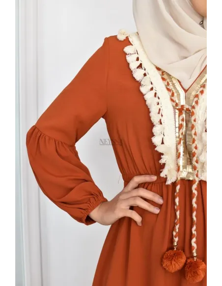 robe basma creme thnique l'ete robe boheme pas cher modest fashion