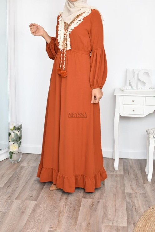 robe basma creme thnique l'ete robe boheme pas cher modest fashion