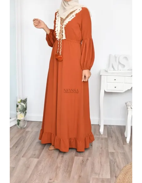 robe basma creme thnique l'ete robe boheme pas cher modest fashion