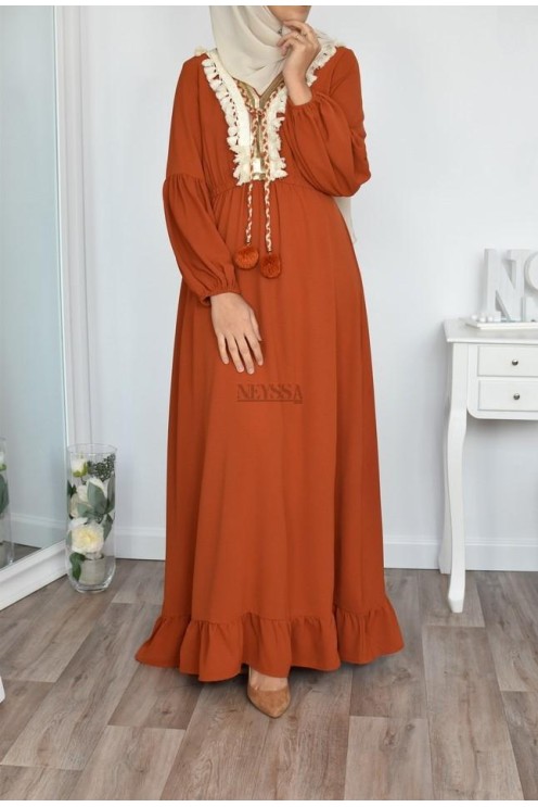 robe basma creme thnique l'ete robe boheme pas cher modest fashion