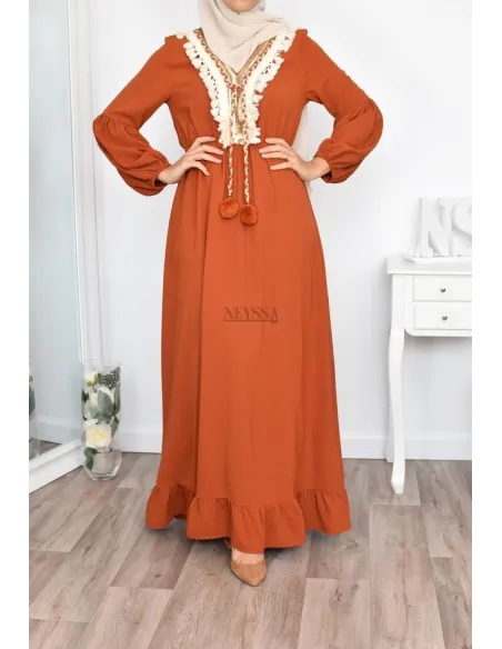 robe basma creme thnique l'ete robe boheme pas cher modest fashion