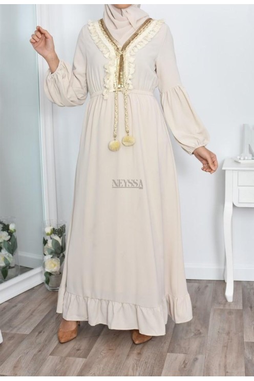 robe basma creme thnique l'ete robe boheme pas cher modest fashion