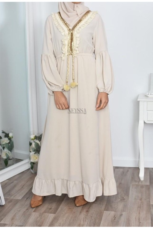 robe basma creme thnique l'ete robe boheme pas cher modest fashion