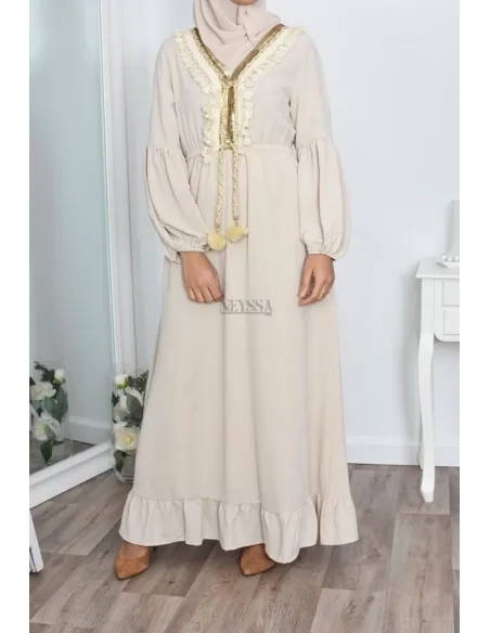 robe basma creme thnique l'ete robe boheme pas cher modest fashion
