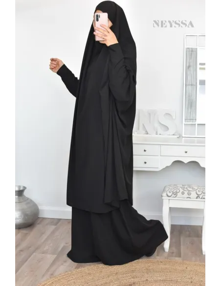 jilbab 2 pieces en wool peach haut de gamme et pas cher