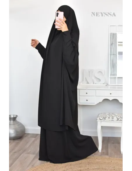 jilbab 2 pieces en wool peach haut de gamme et pas cher