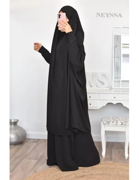 jilbab 2 pieces en wool peach haut de gamme et pas cher