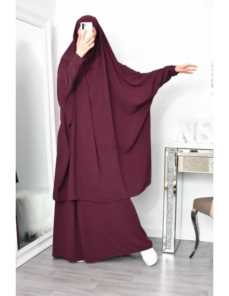jilbab 2 pieces en wool peach haut de gamme et pas cher