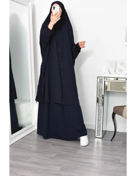 jilbab 2 pieces en wool peach haut de gamme et pas cher