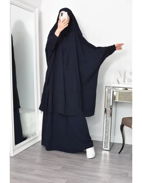 jilbab 2 pieces en wool peach haut de gamme et pas cher