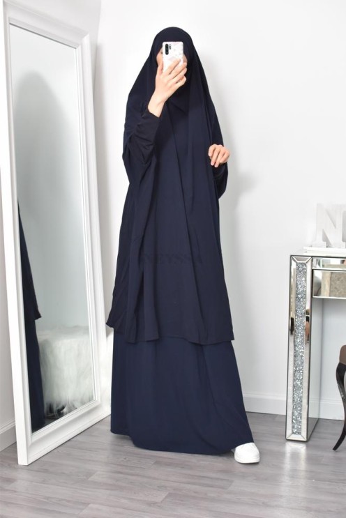 jilbab 2 pieces en wool peach haut de gamme et pas cher