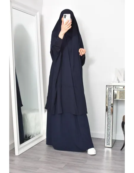 jilbab 2 pieces en wool peach haut de gamme et pas cher